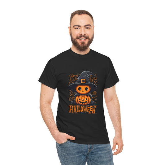 Get into the spooky spirit with this charmingly wicked Halloween tee--  Where cuteness meets creepiness! Halloween Printed T-shirt