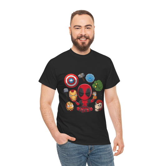 Deadpool: Assemble the Chaos! 😎🔥Superhero Printed T-shirt.